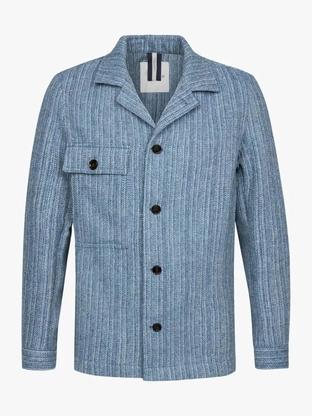 Profuomo OVERSHIRT DENIM LOOK BLUE