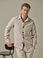 Profuomo OVERSHIRT HERRINGBONE BEIGE