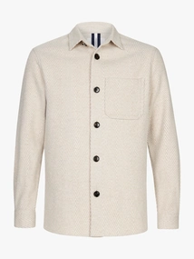 Profuomo OVERSHIRT HERRINGBONE BEIGE