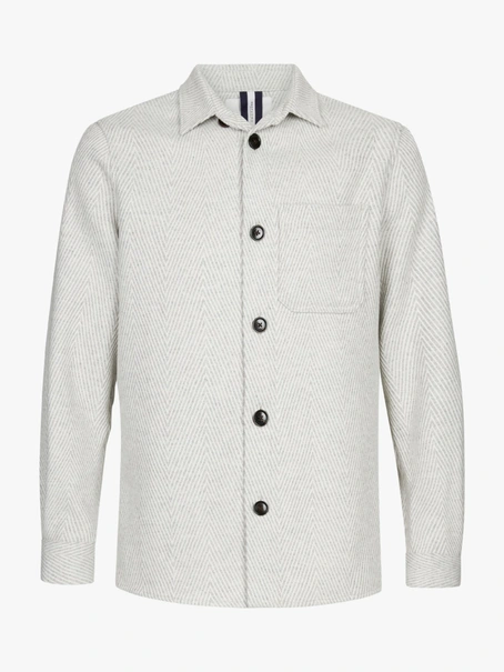Profuomo OVERSHIRT HERRINGBONE L.GREY