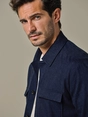Profuomo OVERSHIRT LINEN NAVY