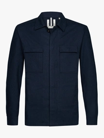 Profuomo OVERSHIRT LINEN NAVY