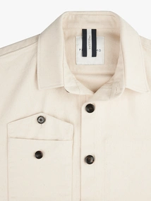Profuomo OVERSHIRT RAW LS OFF WHITE