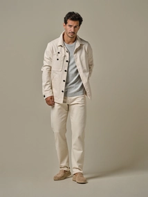 Profuomo OVERSHIRT RAW LS OFF WHITE