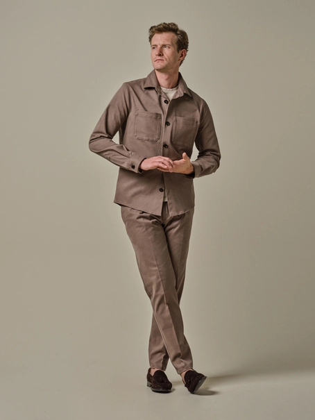Profuomo OVERSHIRT TWILL M.BROWN