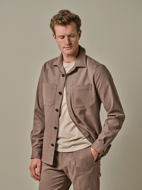 Profuomo OVERSHIRT TWILL M.BROWN