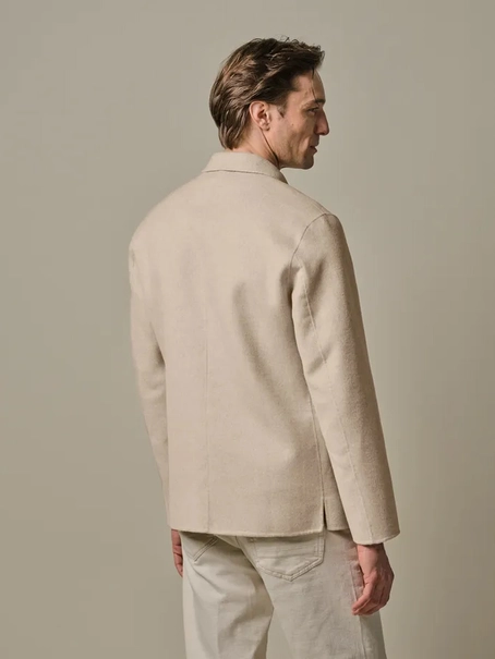 Profuomo OVERSHIRT WOOL BUTTON L.SAND
