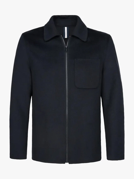 Profuomo OVERSHIRT WOOL ZIPPER NAVY