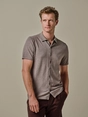 Profuomo POLO BUTTON TH SS M BROWN