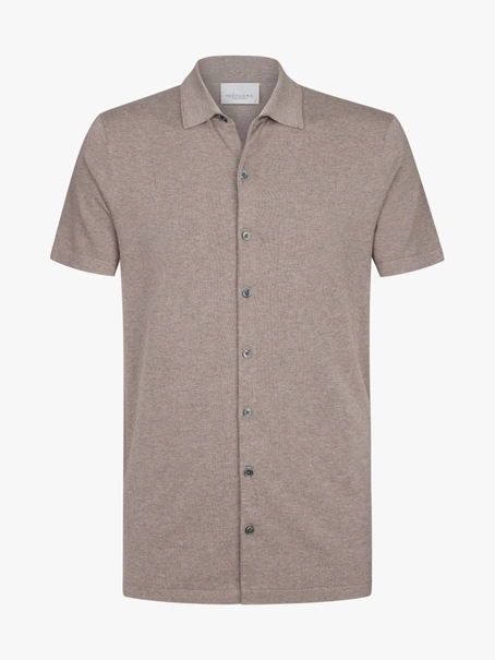 Profuomo POLO BUTTON TH SS M BROWN