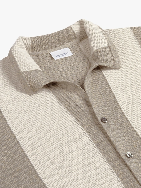 Profuomo POLO CAMP BUTTON TH SS D BEIGE