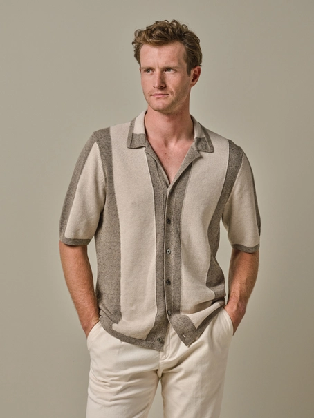 Profuomo POLO CAMP BUTTON TH SS D BEIGE