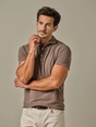 Profuomo POLO GARMENT DYE SS M BROWN
