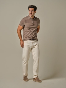 Profuomo POLO GARMENT DYE SS M BROWN