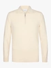Profuomo POLO HALF ZIP LS OFF WHITE