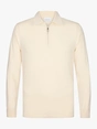Profuomo POLO HALF ZIP LS OFF WHITE
