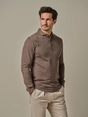 Profuomo POLO LS DARK BROWN