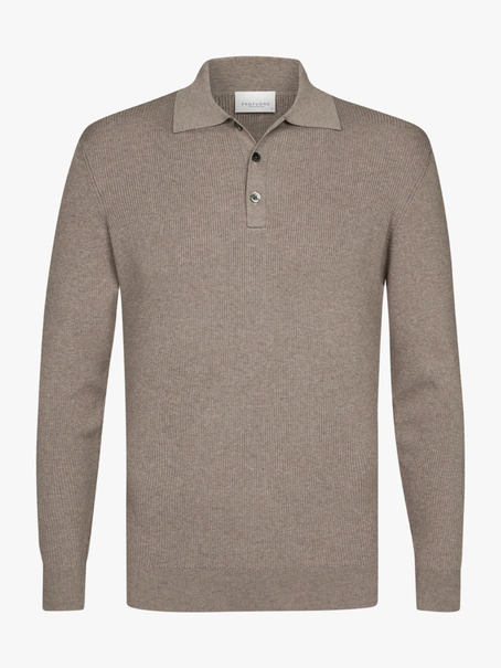 Profuomo POLO LS M BROWN