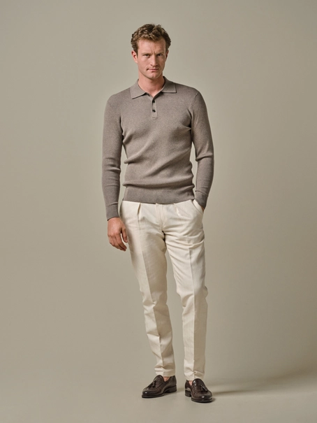 Profuomo POLO LS M BROWN