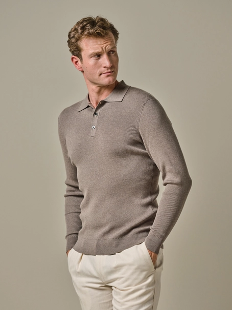 Profuomo POLO LS M BROWN