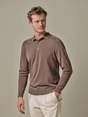 Profuomo POLO LS MID BROWN