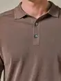 Profuomo POLO LS MID BROWN