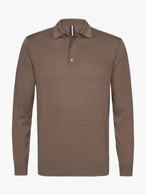 Profuomo POLO LS MID BROWN