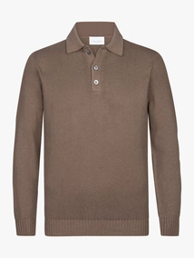 Profuomo POLO LS MID BROWN