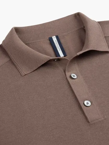 Profuomo POLO LS MID BROWN