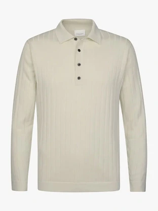 Profuomo POLO LS OFF WHITE
