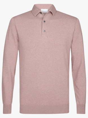 Profuomo POLO ONE PIECE LS DARK PINK