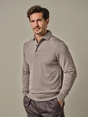 Profuomo POLO ONE PIECE LS MID BROWN
