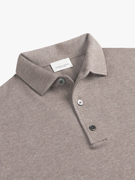 Profuomo POLO ONE PIECE LS MID BROWN