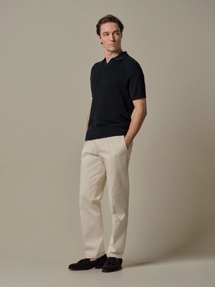 Profuomo POLO OPEN COLLAR SS NAVY