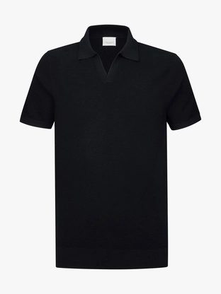 Profuomo POLO OPEN COLLAR SS NAVY