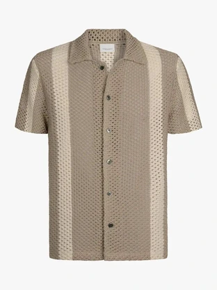 Profuomo POLO SS BUTTON TH BEIGE