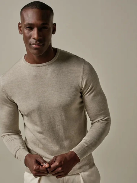Profuomo PULLOVER CREW NECK BEIGE
