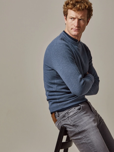 Profuomo PULLOVER CREW NECK BLUE