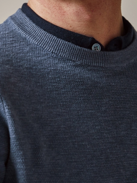 Profuomo PULLOVER CREW NECK BLUE