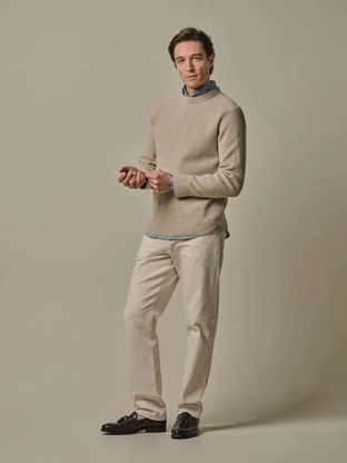 Profuomo PULLOVER CREW NECK L SAND