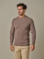 Profuomo PULLOVER CREW NECK LS M BROWN