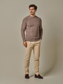 Profuomo PULLOVER CREW NECK LS M BROWN