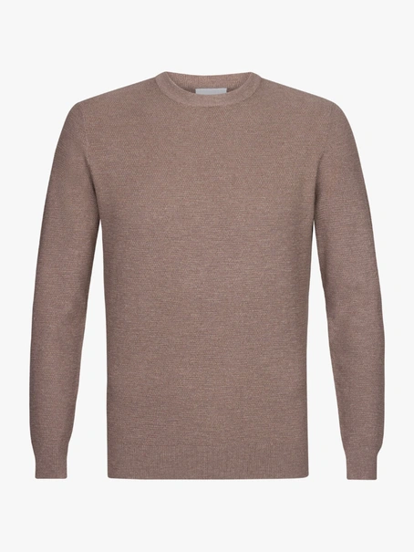 Profuomo PULLOVER CREW NECK LS M BROWN
