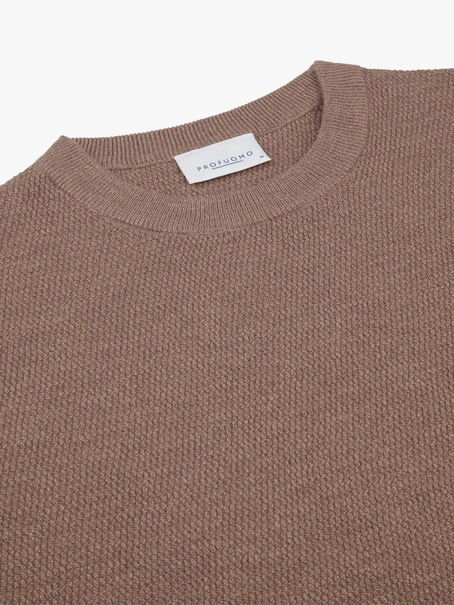 Profuomo PULLOVER CREW NECK LS M BROWN