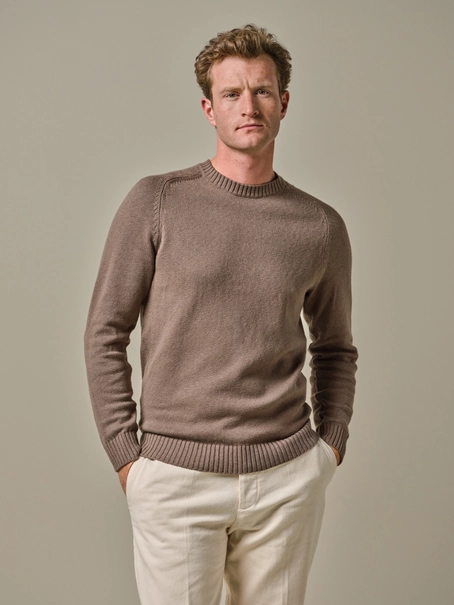 Profuomo PULLOVER CREW NECK LS M BROWN