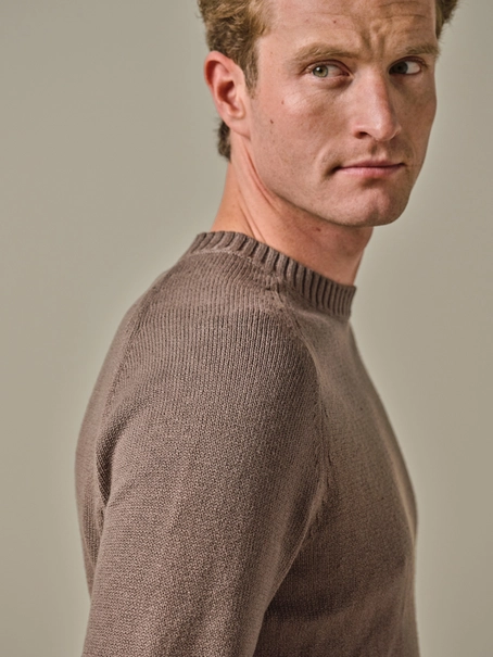 Profuomo PULLOVER CREW NECK LS M BROWN