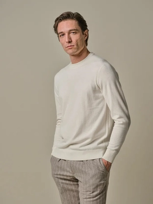 Profuomo PULLOVER CREW NECK OFF WHITE