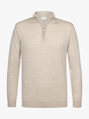 Profuomo PULLOVER HALF ZIP BEIGE