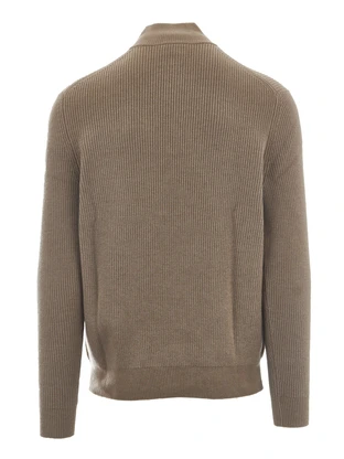 Profuomo PULLOVER HALF ZIP BEIGE