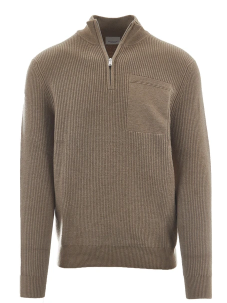 Profuomo PULLOVER HALF ZIP BEIGE